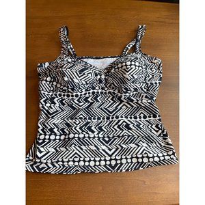 CAPTIVA + Bleu Rod Tankini Black And White Size 3XD